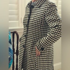 Vintage Relativity Black and White Pea Coat
